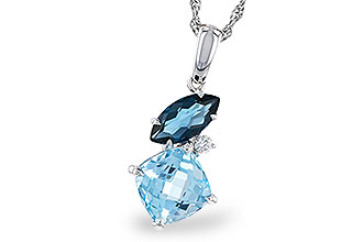 A283-94827: NECKLACE 2.37 TW BLUE TOPAZ 2.40 TGW