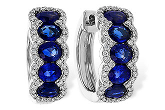 A283-98463: EARRINGS 2.32 TW SAPPHIRE 2.57 TGW