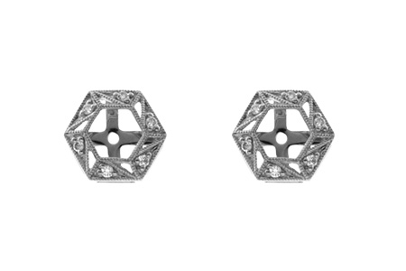 C009-44836: EARRING JACKETS .08 TW (FOR 0.50-1.00 CT TW STUDS)