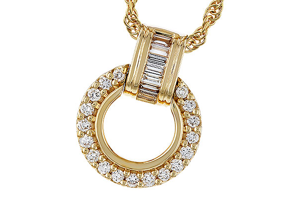 C283-99454: NECKLACE .12 BAG .33 TW