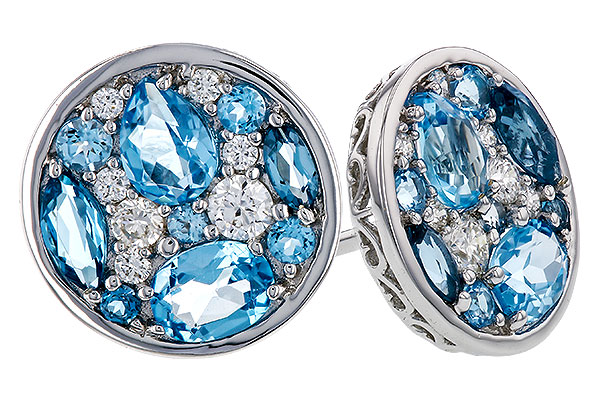 D283-94854: EARRINGS 1.02 TW BLUE TOPAZ 1.18 TGW