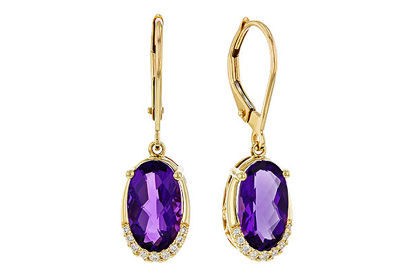 E283-98545: EARRINGS 2.70 TW AMETHYST 2.78 TGW (10x6MM OV)