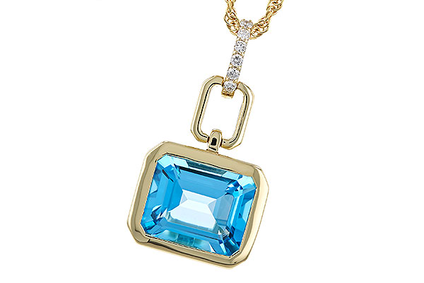 G283-94908: NECKLACE 3.26 BLUE TOPAZ 3.30 TGW (10x8MM BT)
