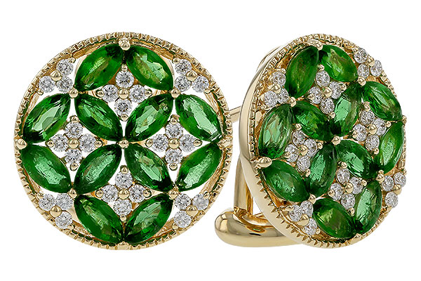 H283-93926: EARRINGS 1.66 TW EMERALD 1.96 TGW