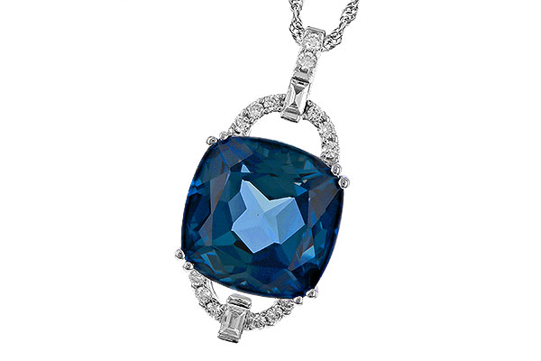 K283-92153: NECK 9.00 LONDON BLUE TOPAZ 9.20 TGW (12MM LBT)