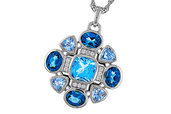 K283-93917: NECKLACE 3.19 TW BLUE TOPAZ 3.25 TGW