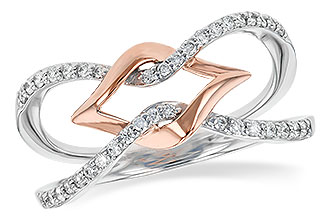 L199-43017: LDS DIA RG .24 TW (WG RING/ROSE GOLD TRIM)