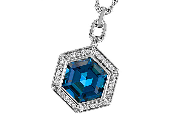 L283-93053: NECK 3.40 LONDON BLUE TOPAZ 3.55 TGW (9MM LBT)