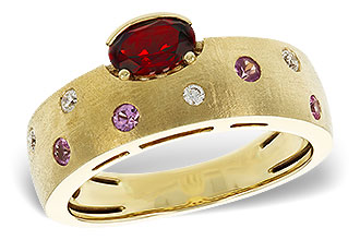 M283-97617: LDS RG .58 MULTI CLR (GAR & PINK SAPP) .66 TGW